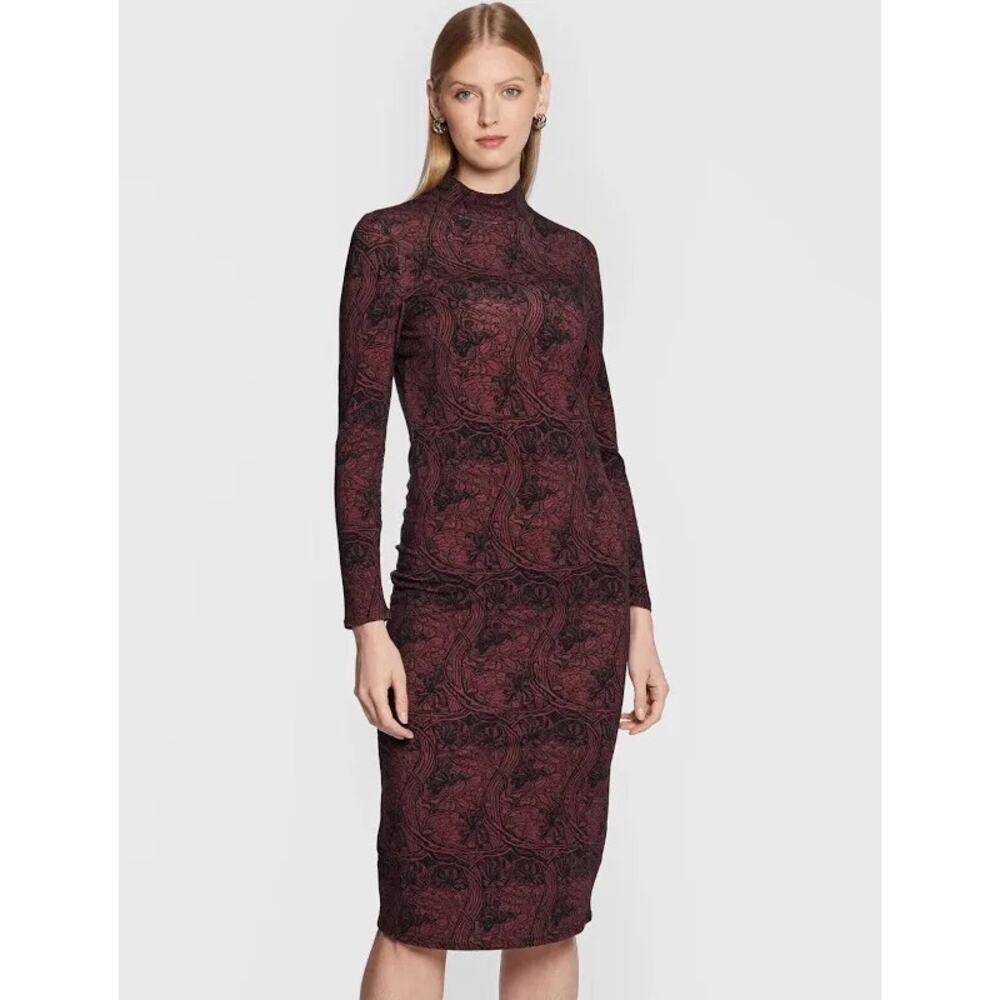 Ted Baker Elonar High Neck Printed Bodycon Dress 0 NWT - Picture 6 of 11